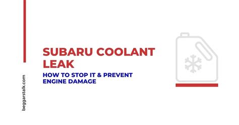 subaru coolant leak|How To Fix A Subaru Coolant Leak